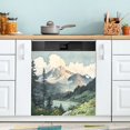 thumbnail image 1 of Yayeee Magnetic Dishwasher Cover for The Front Decoration Home Kitchen Machine Sticker Protector, Watercolor Mountatin, 1 of 6