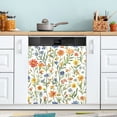 thumbnail image 1 of Yayeee Magnetic Dishwasher Cover for The Front Decoration Home Kitchen Machine Sticker Protector, Watercolor Wildflowers Pattern, 1 of 6