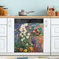 thumbnail image 1 of Yayeee Magnetic Dishwasher Cover for The Front Decoration Home Kitchen Machine Sticker Protector, White Floral Garden, 1 of 6
