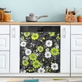 thumbnail image 1 of Yayeee Magnetic Dishwasher Cover for The Front Decoration Home Kitchen Machine Sticker Protector, White Flower Pattern, 1 of 6
