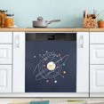 thumbnail image 1 of Yayeee Magnetic Dishwasher Cover for The Front Decoration Home Kitchen Machine Sticker Protector, White Planet, 1 of 6