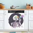 thumbnail image 1 of Yayeee Dishwasher Magnetic Cover Front Decoration Refrigerator Sheet Sticker, White Skeleton, 1 of 6