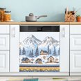 thumbnail image 1 of Yayeee Magnetic Dishwasher Cover for The Front Decoration Home Kitchen Machine Sticker Protector, Winter Village, 1 of 6