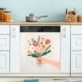 thumbnail image 1 of Yayeee Magnetic Dishwasher Cover for The Front Decoration Home Kitchen Machine Sticker Protector, Yellow Cute Flower, 1 of 6