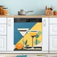 thumbnail image 1 of Yayeee Magnetic Dishwasher Cover for The Front Decoration Home Kitchen Machine Sticker Protector, Yellow Glasses, 1 of 6