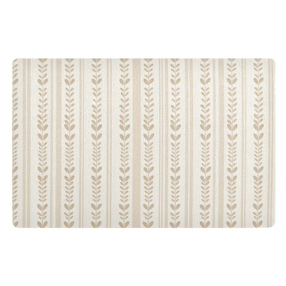 Yayeee Doormat for Inside 20"x32" Absorbent Low-Profile Washable Non-Slip Rubber Backed Entryway Rug, Beige Abstract Pattern