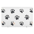 thumbnail image 1 of Yayeee Doormat for Inside 20"x32" Absorbent Low-Profile Washable Non-Slip Rubber Backed Entryway Rug, Black Cartoon Cat Paw, 1 of 8