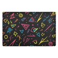 thumbnail image 1 of Yayeee Doormat for Inside 20"x32" Absorbent Low-Profile Washable Non-Slip Rubber Backed Entryway Rug, Black Neon Lightning, 1 of 8