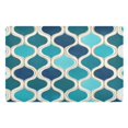thumbnail image 1 of Yayeee Doormat for Inside 20"x32" Absorbent Low-Profile Washable Non-Slip Rubber Backed Entryway Rug, Blue Geometric Pattern, 1 of 8