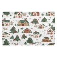 thumbnail image 1 of Yayeee Doormat for Inside 20"x32" Absorbent Low-Profile Washable Non-Slip Rubber Backed Entryway Rug, Brown Christmas House, 1 of 8
