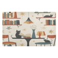 thumbnail image 1 of Yayeee Doormat for Inside 20"x32" Absorbent Low-Profile Washable Non-Slip Rubber Backed Entryway Rug, Cats Reading Pattern, 1 of 8
