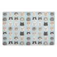 thumbnail image 1 of Yayeee Doormat for Inside 20"x32" Absorbent Low-Profile Washable Non-Slip Rubber Backed Entryway Rug, Cute Cat Faces, 1 of 8