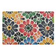 thumbnail image 1 of Yayeee Doormat for Inside 20"x32" Absorbent Low-Profile Washable Non-Slip Rubber Backed Entryway Rug, Dark Floral, 1 of 8