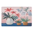 thumbnail image 1 of Yayeee Doormat for Inside 20"x32" Absorbent Low-Profile Washable Non-Slip Rubber Backed Entryway Rug, Flowers and Leaves, 1 of 8