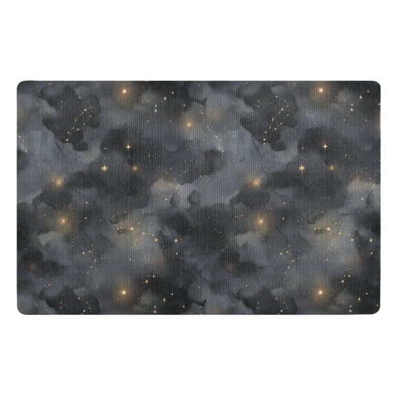 Yayeee Doormat for Inside 20"x32" Absorbent Low-Profile Washable Non-Slip Rubber Backed Entryway Rug, Gray Sky Pattern
