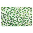 thumbnail image 1 of Yayeee Doormat for Inside 20"x32" Absorbent Low-Profile Washable Non-Slip Rubber Backed Entryway Rug, Green Dot Triangles Pattern, 1 of 8