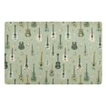 thumbnail image 1 of Yayeee Doormat for Inside 20"x32" Absorbent Low-Profile Washable Non-Slip Rubber Backed Entryway Rug, Green Floral Guitar Pattern, 1 of 8