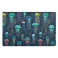 thumbnail image 1 of Yayeee Doormat for Inside 20"x32" Absorbent Low-Profile Washable Non-Slip Rubber Backed Entryway Rug, Green Jellyfish Pattern, 1 of 8