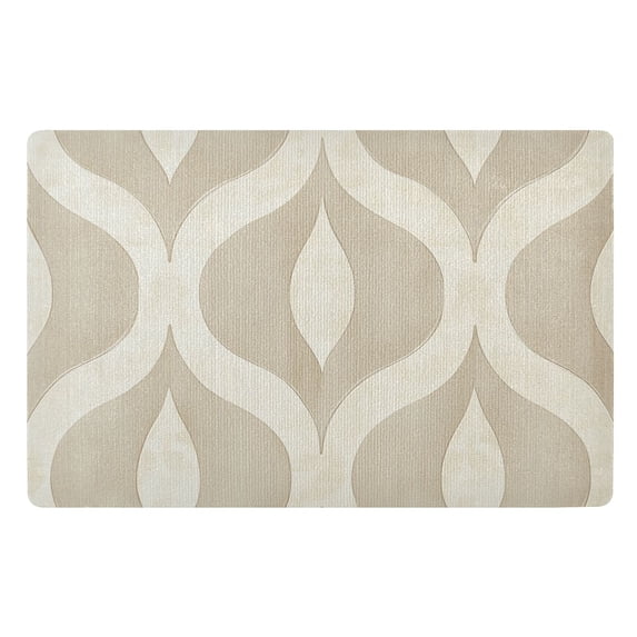 Yayeee Doormat for Inside 20"x32" Absorbent Low-Profile Washable Non-Slip Rubber Backed Entryway Rug, Light Brown Pattern