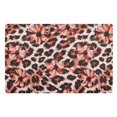 thumbnail image 1 of Yayeee Doormat for Inside 20"x32" Absorbent Low-Profile Washable Non-Slip Rubber Backed Entryway Rug, Orange Floral Leopard Pattern, 1 of 8