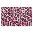 thumbnail image 1 of Yayeee Doormat for Inside 20"x32" Absorbent Low-Profile Washable Non-Slip Rubber Backed Entryway Rug, Pink Floral Leopard Pattern, 1 of 8