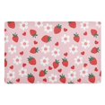 thumbnail image 1 of Yayeee Doormat for Inside 20"x32" Absorbent Low-Profile Washable Non-Slip Rubber Backed Entryway Rug, Pink Floral Strawberry Pattern, 1 of 8