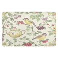 thumbnail image 1 of Yayeee Doormat for Inside 20"x32" Absorbent Low-Profile Washable Non-Slip Rubber Backed Entryway Rug, Purple Birds Teapots, 1 of 8