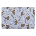 thumbnail image 1 of Yayeee Doormat for Inside 20"x32" Absorbent Low-Profile Washable Non-Slip Rubber Backed Entryway Rug, Purple Otters Pattern, 1 of 8