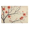 thumbnail image 1 of Yayeee Doormat for Inside 20"x32" Absorbent Low-Profile Washable Non-Slip Rubber Backed Entryway Rug, Red Floral Pattern, 1 of 8