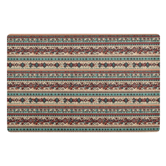 Yayeee Doormat for Inside 20"x32" Absorbent Low-Profile Washable Non-Slip Rubber Backed Entryway Rug, Tribal Art