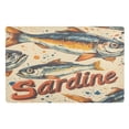 thumbnail image 1 of Yayeee Doormat for Indoor Entrance 32" x 20" Non Slippery Floor Rug, Beige Sardines Pattern, 1 of 8