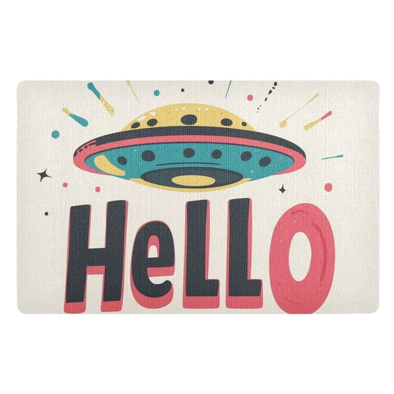 Yayeee Doormat for Indoor Entrance 32" x 20" Non Slippery Floor Rug, Beige UFO
