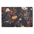thumbnail image 1 of Yayeee Doormat for Indoor Entrance 32" x 20" Non Slippery Floor Rug, Black Floral Pattern, 1 of 8