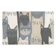 thumbnail image 1 of Yayeee Doormat for Indoor Entrance 32" x 20" Non Slippery Floor Rug, Blue Cute Cats, 1 of 8