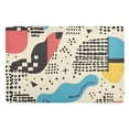 thumbnail image 1 of Yayeee Doormat for Indoor Entrance 32" x 20" Non Slippery Floor Rug, Blue Retro Print, 1 of 8