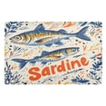 thumbnail image 1 of Yayeee Doormat for Indoor Entrance 32" x 20" Non Slippery Floor Rug, Blue Sardines Pattern, 1 of 8