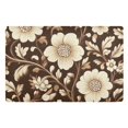 thumbnail image 1 of Yayeee Doormat for Indoor Entrance 32" x 20" Non Slippery Floor Rug, Brown Floral, 1 of 8