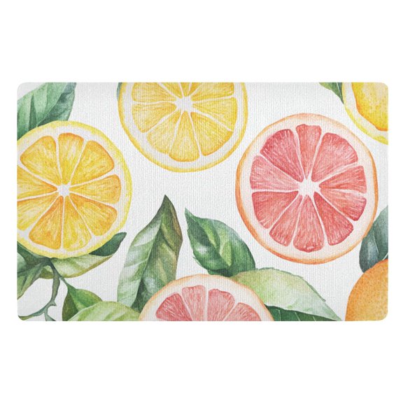 Yayeee Doormat for Indoor Entrance 32" x 20" Non Slippery Floor Rug, Candy Grapefruit