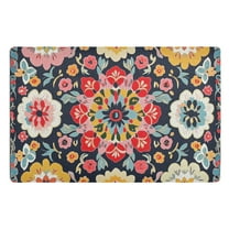Yayeee Doormat for Indoor Entrance 32" x 20" Non Slippery Floor Rug, Colorful Floral Pattern