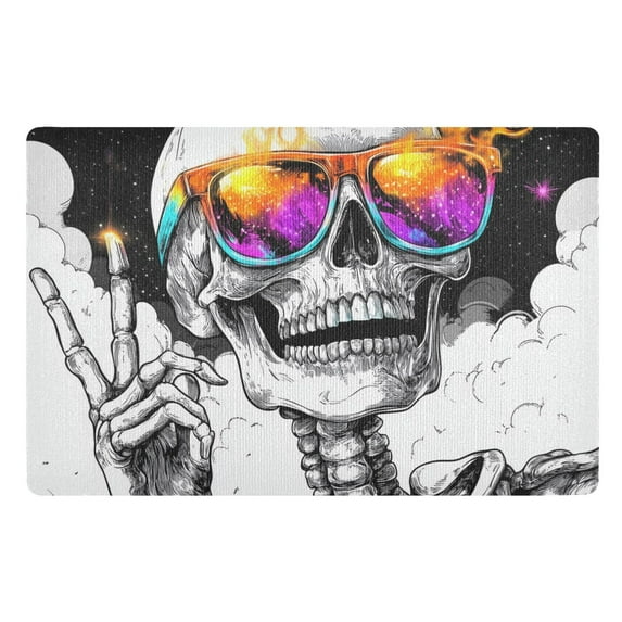 Yayeee Doormat for Indoor Entrance 32" x 20" Non Slippery Floor Rug, Colorful Glasses