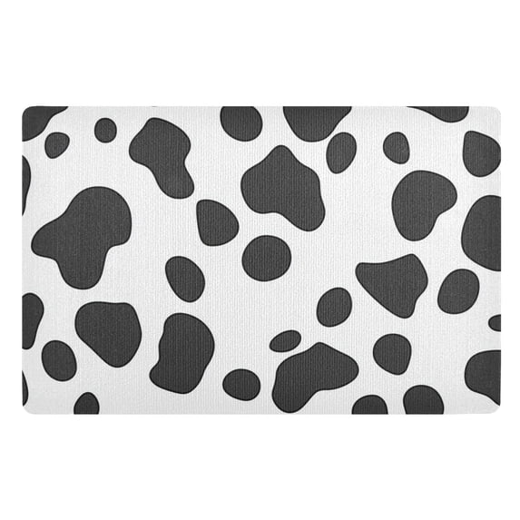 Yayeee Doormat for Indoor Entrance 32" x 20" Non Slippery Floor Rug, Cow Spots