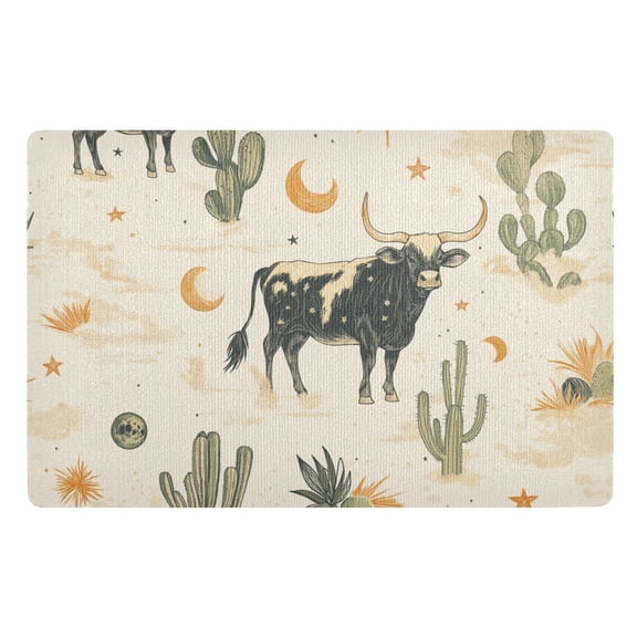 Yayeee Doormat for Indoor Entrance 32" x 20" Non Slippery Floor Rug, Cowboy Pattern