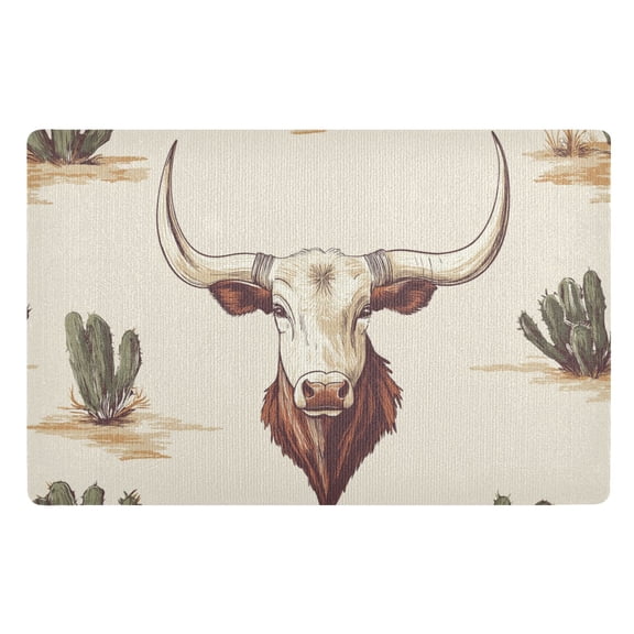 Yayeee Doormat for Indoor Entrance 32" x 20" Non Slippery Floor Rug, Cowboy Pattern