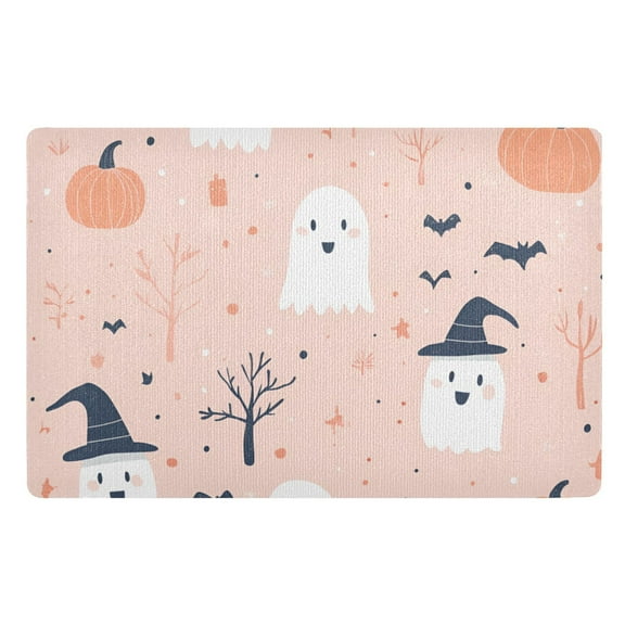 Yayeee Doormat for Indoor Entrance 32" x 20" Non Slippery Floor Rug, Cute Cartoon Halloween