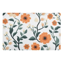 Yayeee Doormat for Indoor Entrance 32" x 20" Non Slippery Floor Rug, Flowers Pattern