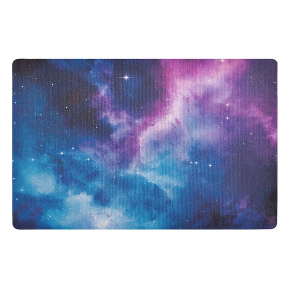 Yayeee Doormat for Indoor Entrance 32" x 20" Non Slippery Floor Rug, Galaxy Pattern