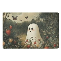 Yayeee Doormat for Indoor Entrance 32" x 20" Non Slippery Floor Rug, Ghost in Strawberry Fields