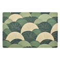 thumbnail image 1 of Yayeee Doormat for Indoor Entrance 32" x 20" Non Slippery Floor Rug, Green Abstract Shapes, 1 of 8