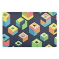 thumbnail image 1 of Yayeee Doormat for Indoor Entrance 32" x 20" Non Slippery Floor Rug, Green Cubes, 1 of 8