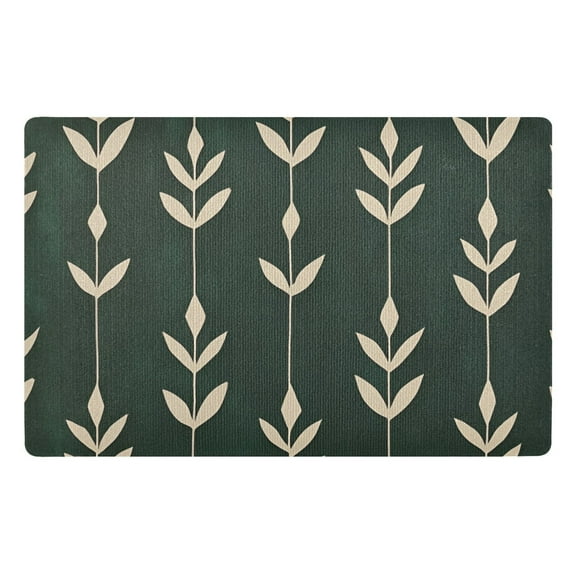 Yayeee Doormat for Indoor Entrance 32" x 20" Non Slippery Floor Rug, Green Plants